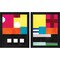 Multicolor Geometric A by Linda Woods, 2 Piece Black Framed Art Set